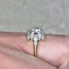 Hand Crafted Diamond Engagement Ring Retro Era Circa 1940 14210-F4