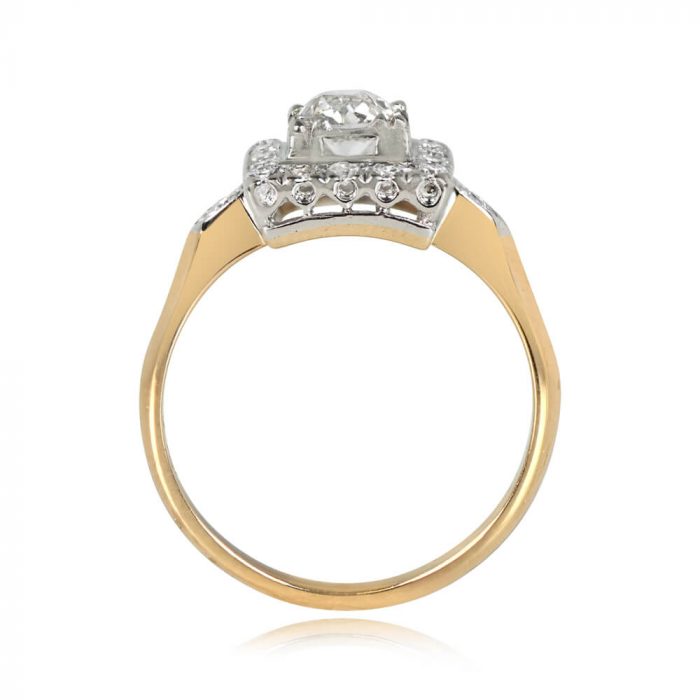 Two Tone 14k Gold Engagement Ring - Redstone Ring 14210 SV