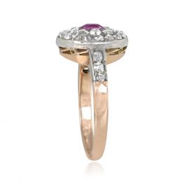 0.40ct Oval Cut Pink Sapphire Ring - Amiens Ring 14213 TSV