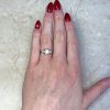 Retro Era Geometric Diamond Engagement Ring 14216 F1