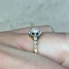 Rose Cut Diamond Setting Accented Diamond Engagement Ring Circa 1910 14217 F4