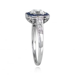 Platinum Mounting Open Work Under Gallery Sapphire Halo Engagement Ring 14225-TSV-1000PX