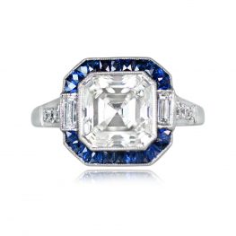 3.08ct Asscher Cut Diamond Engagement Ring - Caffrey Ring 14226-TV-1000PX