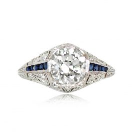 1.48ct Old European Cut Diamond Ring - Chrysler Ring 14251 TV