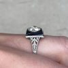 Platinum Mounting Open Work Shoulder Accented Ring 14265-F3