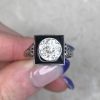 Geometric Onyx Halo Antique Ring Circa 1925 14265-F5