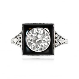 Charlton Antique Art Deco Engagement Ring - Crowley Ring 14265 TV