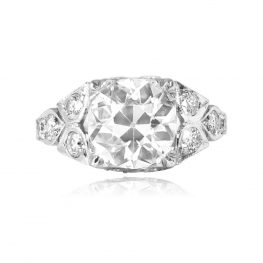 Platinum and Diamond Ring Moreland Ring Top View
