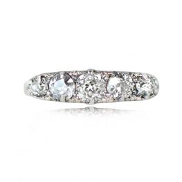 Edwardian Era Five Stone Diamond Ring - Isham Ring 14279 TV