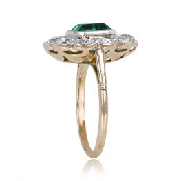 1.90ct Emerald and Diamond Halo Ring - Brentford Ring 14305 TSV