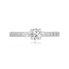 Old European Cut Diamond Engagement Ring - Farsley Ring 14318 TV