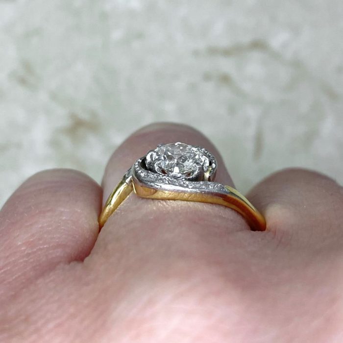 Side Profile Edwardian Diamond Ring Mirage Ring 14336 F3