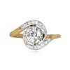Antique Diamond Ring Mirage Ring 14336 Top View