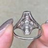 Platinum Mounting Elongated Antique Art Deco Ring 14358-F6