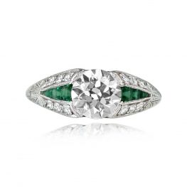 Art Deco Diamond Ring Alvor Ring Top View