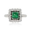 Natural Green Emerald Ring Elmfield Ring Top View