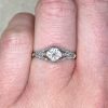 0.45ct Old European Cut Diamond Center Platinum Mounting Engagement Ring 14369-F2