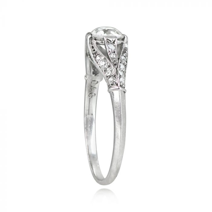 045 carat Diamond Ring Girona Ring Top Side View