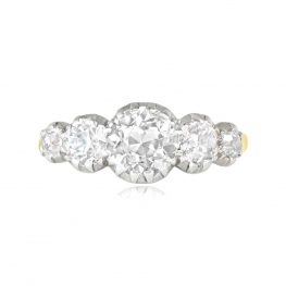 5 Stone Antique Rings Primrose Ring Top Side View
