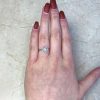 Antique Bezel Set Diamond And Halo Art Deco Era Engagement Ring 14373-F1