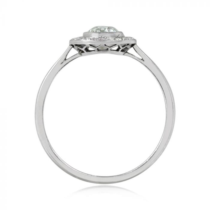 French Art Deco Diamond Halo Ring - Brantford Ring 14373 SV