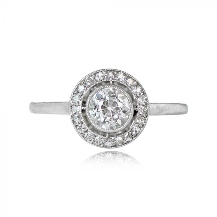 Old European Cut Diamond Halo Ring - Brantford Ring 14373 TV