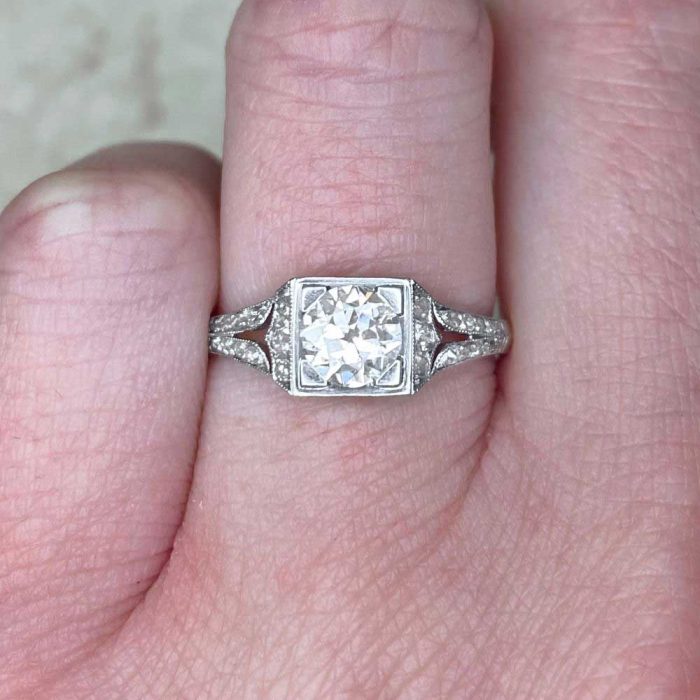 0.50ct Old European Cut Diamond Engagement Ring 14376-F2
