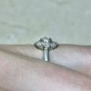 Platinum Mounting Shank Cluster Diamond Engagement Ring Edwardian Era