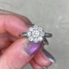 Antique Edwardian Era Diamond Cluster Engagement Ring 14394-F5