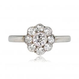 Diamond Cluster Ring Wentworth Ring Top View