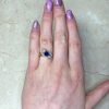 Three Stone Sapphire And Diamond Edwardian Era Gemstone Ring 14435-F1