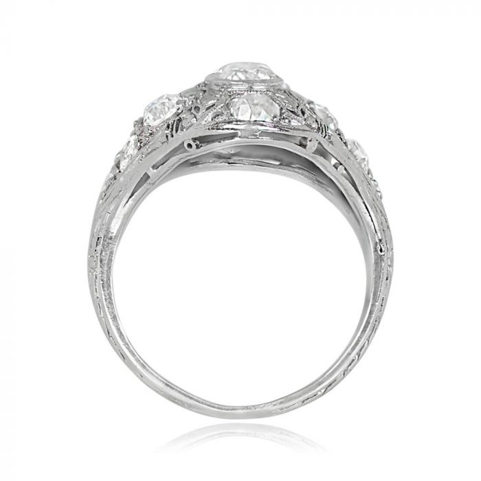 Antique Old European Diamond Cocktail Ring - Hays Ring 14436 SV