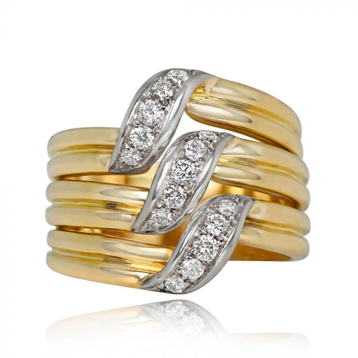 Cartier 18k Yellow Gold Triple Ring - 14439 TV
