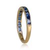 French Cut Sapphire Half Eternity Band - Manetto Band 14457 TSV