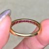 18k Yellow Gold Mounting Half Eternity Ruby Wedding Band 14458-F5