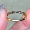 18k Yellow Gold Mounting Gemstone And Diamond Wedding Band 14459-F6