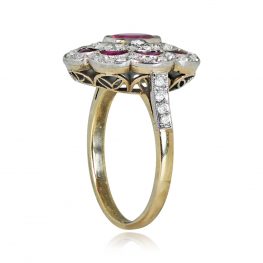Ruby and Diamond Halo Ring - Baltimore Ring JN2230 TSV