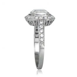 Asscher Cut Diamond Platinum Engagement Ring