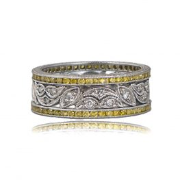 Yellow Diamond Estate Wedding Band