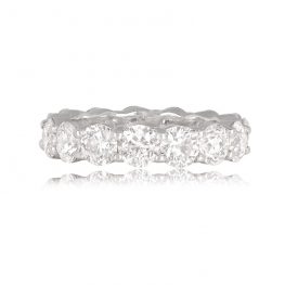 7.11ct Eternity Band Platinum and Diamond Top View