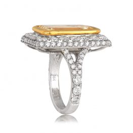 Fancy Yellow Emerald Cut Diamond Ring - Paterson Ring
