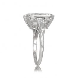 Emerald and Tapered Baguette Cut Diamond Ring - Washington Ring