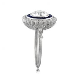 Diamond and Sapphire Halo Ring