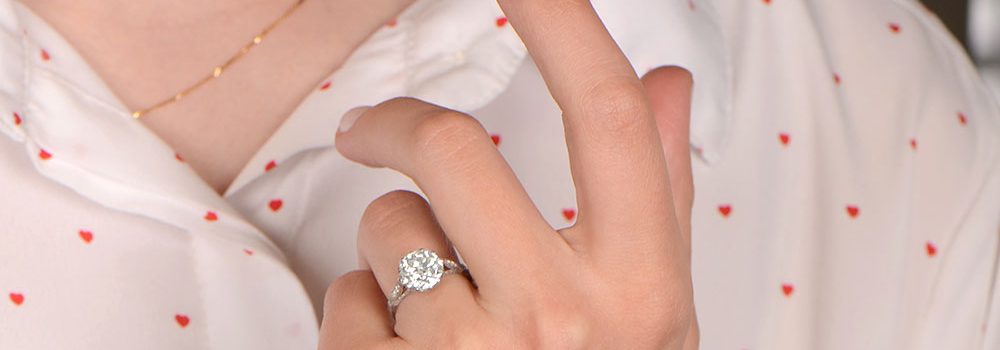 Diamond engagement rings for $25000 on finger
