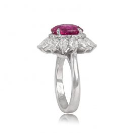 Pink Sapphire Halo Engagement Ring - Capulet Ring