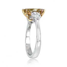 Marquis Cut Center Stone And Pear Cut Side Stones Three Stone Engagement Ring
