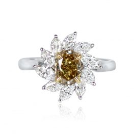 1.39ct Fancy Yellow Oval Diamond Marquis Cut Halo Engagement Ring DYL42-TV-1000PX