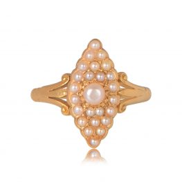 Pearl Navette Georgian Ring Harrisburg Ring 13223