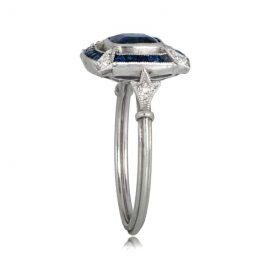 Sapphire and Platinum Engagement Ring