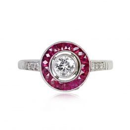 Round Brilliant Cut Diamond Engagement Ring - Colton Ring MAR101 TV